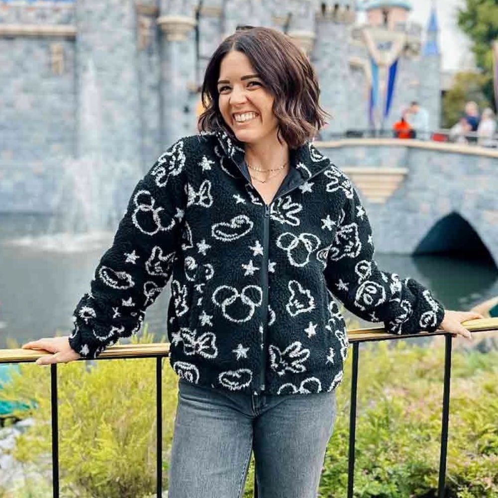 Darling Dream Co Mickey Sketch Sherpa Jacket